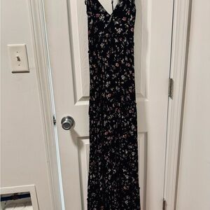 Abercrombie & Fitch Black Floral Maxi Dress